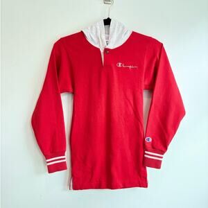 Vintage champion made in the USA red sweatshirt hooded classic 6y Slim Torso